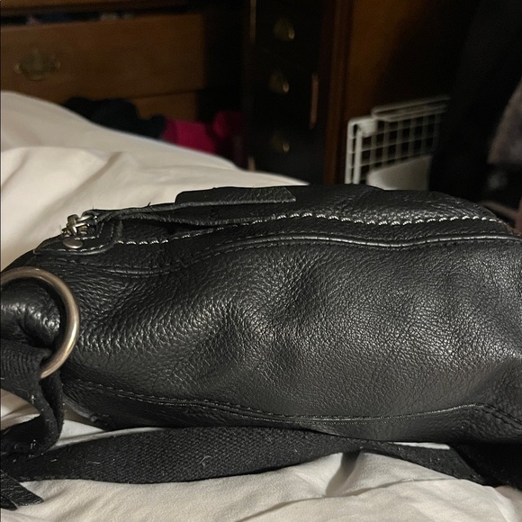 The Sak Black Pebbled Genuine Leather Shoulder Bag - Picture 4 of 10